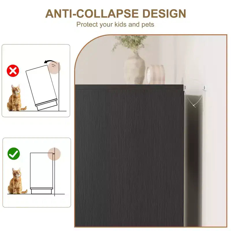 Commode 5 tiroirs en rotin, Armoire de rangement en bois tressé en rotin naturel, Commode en bois, Montage facile, pour couloirs et entrées