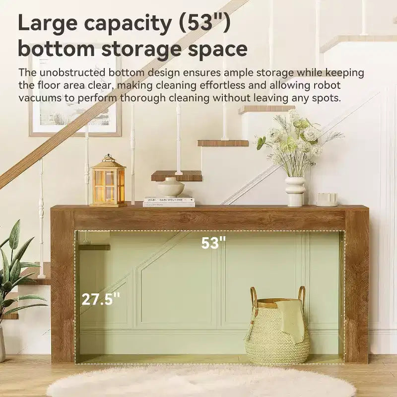 Lantine Table console de 160 cm de long, table de canapé de style rustique en bois à placer derrière un canapé, table d'entrée pour salon, entrée, couloir, hall d'accueil