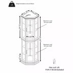 MAYEERTY Meuble de rangement de salle de bain en MDF étanche avec portes et étagères réglables Organisateur de produits de toilette