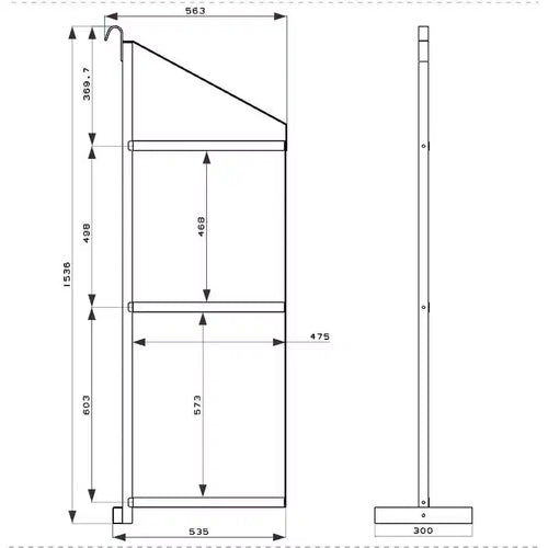 Support d'étagère réglable à 3 niveaux pour conteneur maritime avec anneau en D, capacité de 500 kg, acier noir, 56 cm P x 152 cm H, pour garage/atelier/marchandise, 1 pièce