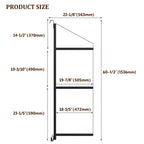 Support d'étagère réglable à 3 niveaux pour conteneur maritime avec anneau en D, capacité de 500 kg, acier noir, 56 cm P x 152 cm H, pour garage/atelier/marchandise, 1 pièce