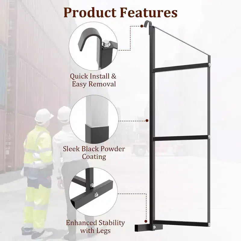 Support d'étagère réglable à 3 niveaux pour conteneur maritime avec anneau en D, capacité de 500 kg, acier noir, 56 cm P x 152 cm H, pour garage/atelier/marchandise, 1 pièce