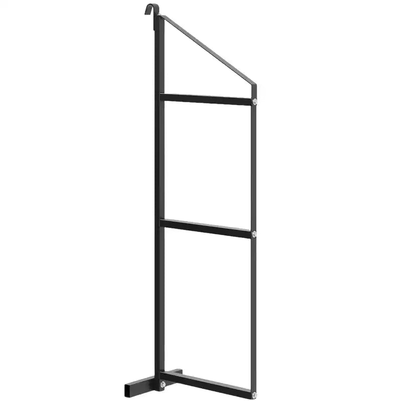 Support d'étagère réglable à 3 niveaux pour conteneur maritime avec anneau en D, capacité de 500 kg, acier noir, 56 cm P x 152 cm H, pour garage/atelier/marchandise, 1 pièce
