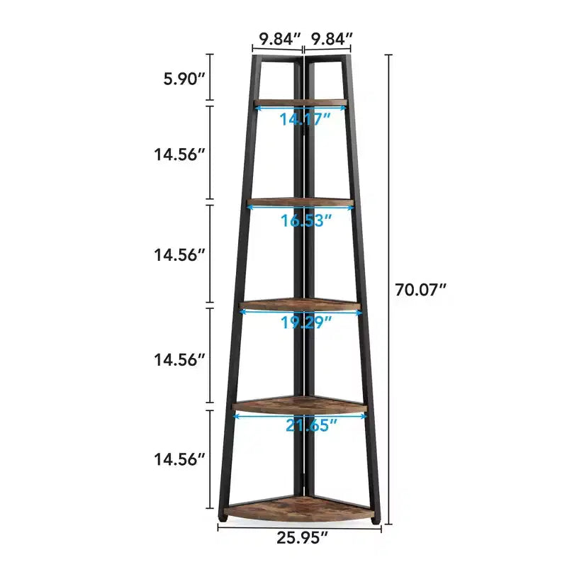 MAYEERTY Étagère d'angle polyvalente à 5 niveaux pour divers scénarios