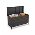80 Gallon Outdoor Deck Box - Waterproof All-Weather PE Rattan Wicker Storage Chest - Spacious Patio Storage