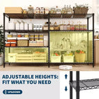 Étagère métallique à 5 niveaux ultra-résistante - Rayonnage de rangement réglable pour garage, cellier, cuisine, sous-sol, entrepôt et usage commercial