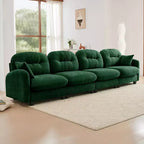 GDFStudio Freddy 140 Canapé Modulable Moderne 4 Places en Chenille avec 2 Coussins Décoratifs