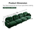 GDFStudio Freddy 140 Canapé Modulable Moderne 4 Places en Chenille avec 2 Coussins Décoratifs