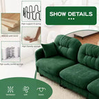 GDFStudio Freddy 140 Canapé Modulable Moderne 4 Places en Chenille avec 2 Coussins Décoratifs
