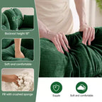 GDFStudio Freddy 140 Canapé Modulable Moderne 4 Places en Chenille avec 2 Coussins Décoratifs