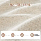 GDFStudio Freddy 140 Canapé Modulable Moderne 4 Places en Chenille avec 2 Coussins Décoratifs
