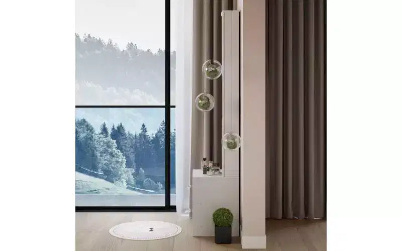Ensemble coiffeuse minimaliste de 11,8 pouces avec miroir pleine longueur, rangement avec placard pour chambre à coucher, conception peu encombrante
