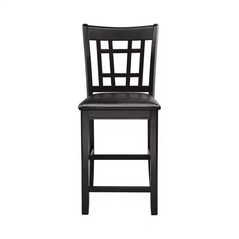 Tabouret de comptoir GDFStudio Harrison Classic 25,5" en bois et similicuir avec dossier Mission
