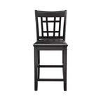 Tabouret de comptoir GDFStudio Harrison Classic 25,5" en bois et similicuir avec dossier Mission