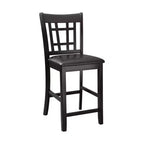 Tabouret de comptoir GDFStudio Harrison Classic 25,5" en bois et similicuir avec dossier Mission