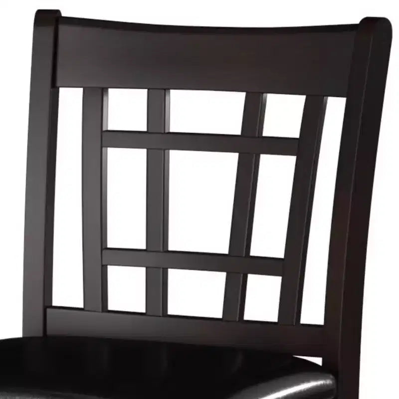 Tabouret de comptoir GDFStudio Harrison Classic 25,5" en bois et similicuir avec dossier Mission