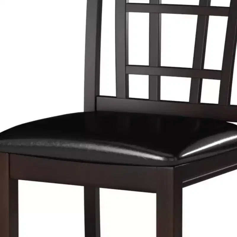 Tabouret de comptoir GDFStudio Harrison Classic 25,5" en bois et similicuir avec dossier Mission