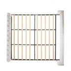 Cadre de lit plateforme Whisen 43.3 King avec tête de lit capitonnée, pied de lit à volutes, velours touffeté, quincaillerie antirouille, assemblage facile