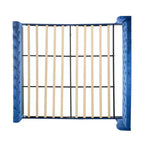 Cadre de lit plateforme Whisen 43.3 King avec tête de lit capitonnée, pied de lit à volutes, velours touffeté, quincaillerie antirouille, assemblage facile