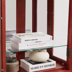 MAYEERTY Meuble de cuisine pour ustensiles MDF+Placage Bois 1 Porte Range-ustensiles Intégré