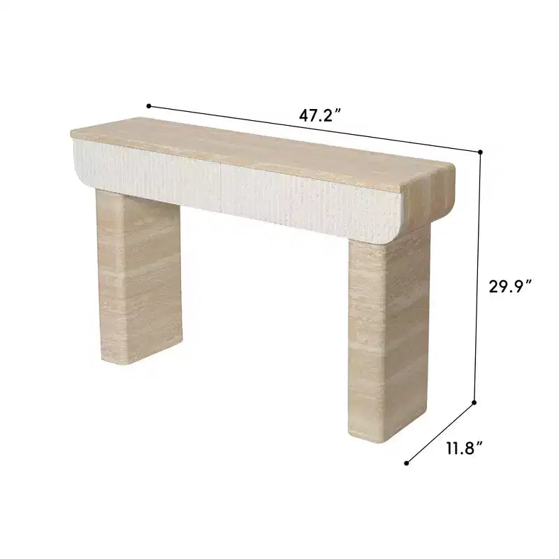 Console GDFStudio Ellington Modern 47.2 avec tiroirs cannelés