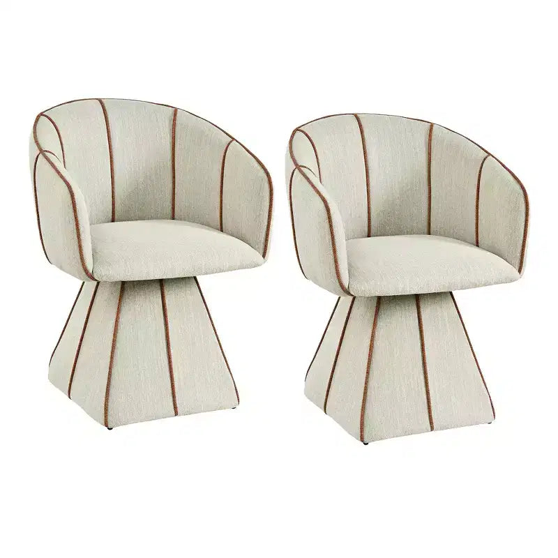 Christopher Knight Home Laleh Chaises de salle à manger pivotantes modernes en métal et bois avec dossier baquet (lot de 2)