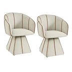 Christopher Knight Home Laleh Chaises de salle à manger pivotantes modernes en métal et bois avec dossier baquet (lot de 2)