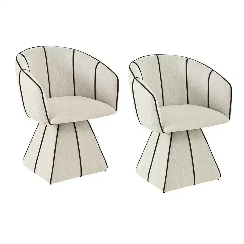 Christopher Knight Home Laleh Chaises de salle à manger pivotantes modernes en métal et bois avec dossier baquet (lot de 2)