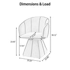 Christopher Knight Home Laleh Chaises de salle à manger pivotantes modernes en métal et bois avec dossier baquet (lot de 2)