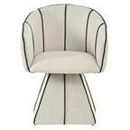 Christopher Knight Home Laleh Chaises de salle à manger pivotantes modernes en métal et bois avec dossier baquet (lot de 2)