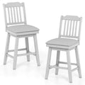 Costway 25 Counter Height Bar Stools Set of 2/4 with Slatted Back Padded Seat & Footrest