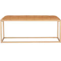 HomeRoots 43 Brown And Gold Upholstered Upholstery Bedroom Bench