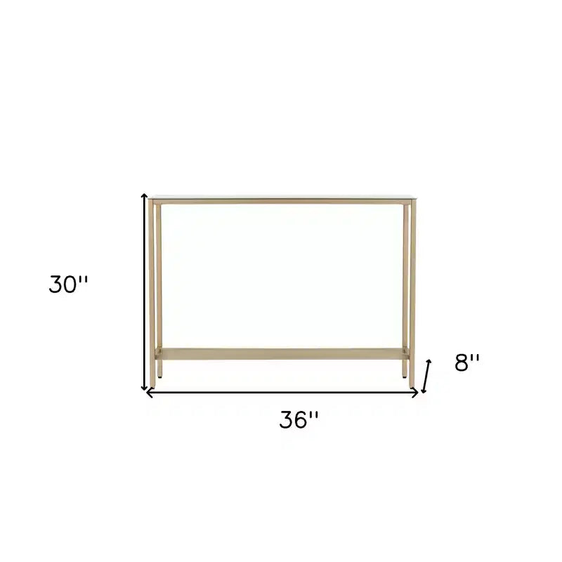 Console miroir HomeRoots de 36 po, argent et or