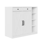 Meuble de Rangement pour Chaussures, Meuble à Chaussures de Ferme à 5 Niveaux avec 2 Portes Coulissantes et 4 Casiers, Organisateur d'Entrée pour Couloir, Hall, Rustique