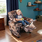 Fauteuil inclinable pour enfants Costway avec porte-gobelet, dossier et repose-pieds réglables pour garçons et filles Rose+Blanc/Multicolore/Zèbre/Camouflage/Marron/Gris/Rose