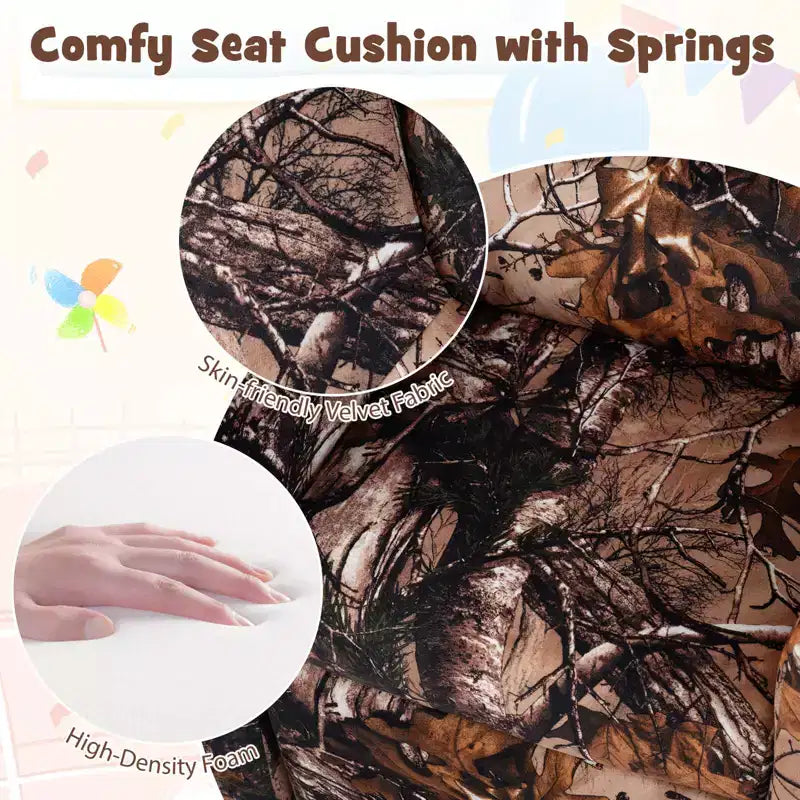 Fauteuil inclinable pour enfants Costway avec porte-gobelet, dossier et repose-pieds réglables pour garçons et filles Rose+Blanc/Multicolore/Zèbre/Camouflage/Marron/Gris/Rose