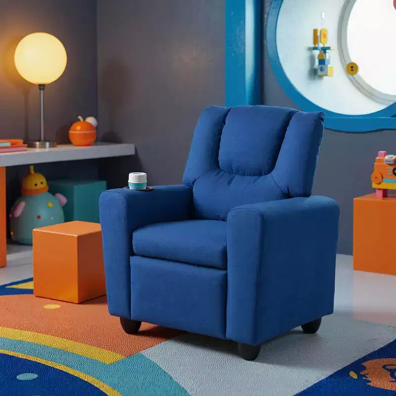 Fauteuil inclinable pour enfants Costway avec porte-gobelet, dossier et repose-pieds réglables pour garçons et filles Rose+Blanc/Multicolore/Zèbre/Camouflage/Marron/Gris/Rose