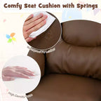 Fauteuil inclinable pour enfants Costway avec porte-gobelet, dossier et repose-pieds réglables pour garçons et filles Rose+Blanc/Multicolore/Zèbre/Camouflage/Marron/Gris/Rose