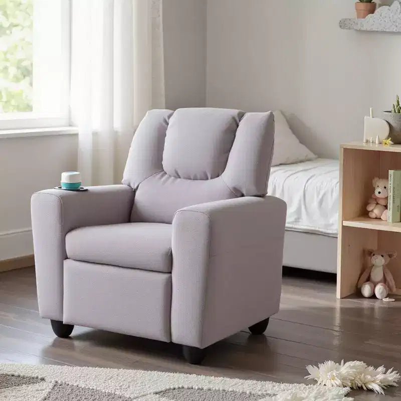 Fauteuil inclinable pour enfants Costway avec porte-gobelet, dossier et repose-pieds réglables pour garçons et filles Rose+Blanc/Multicolore/Zèbre/Camouflage/Marron/Gris/Rose