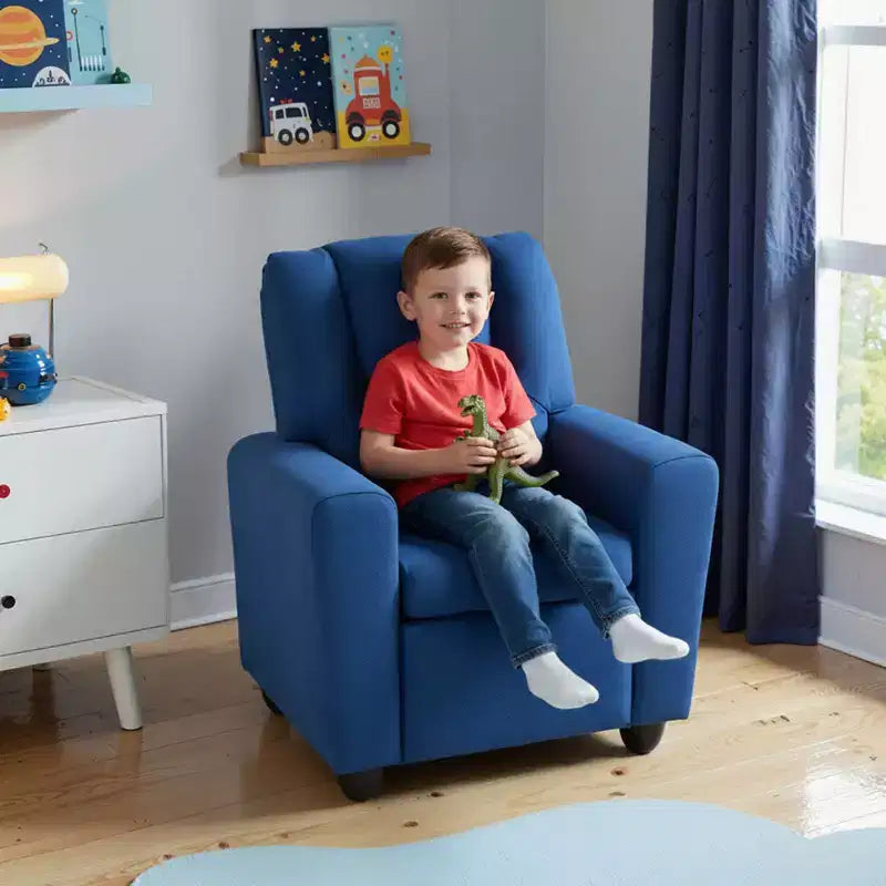 Fauteuil inclinable pour enfants Costway avec porte-gobelet, dossier et repose-pieds réglables pour garçons et filles Rose+Blanc/Multicolore/Zèbre/Camouflage/Marron/Gris/Rose