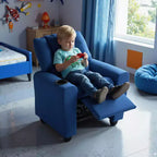 Fauteuil inclinable pour enfants Costway avec porte-gobelet, dossier et repose-pieds réglables pour garçons et filles Rose+Blanc/Multicolore/Zèbre/Camouflage/Marron/Gris/Rose