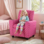Fauteuil inclinable pour enfants Costway avec porte-gobelet, dossier et repose-pieds réglables pour garçons et filles Rose+Blanc/Multicolore/Zèbre/Camouflage/Marron/Gris/Rose
