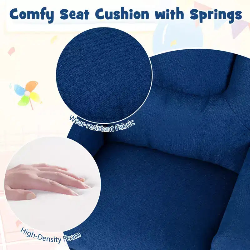 Fauteuil inclinable pour enfants Costway avec porte-gobelet, dossier et repose-pieds réglables pour garçons et filles Rose+Blanc/Multicolore/Zèbre/Camouflage/Marron/Gris/Rose