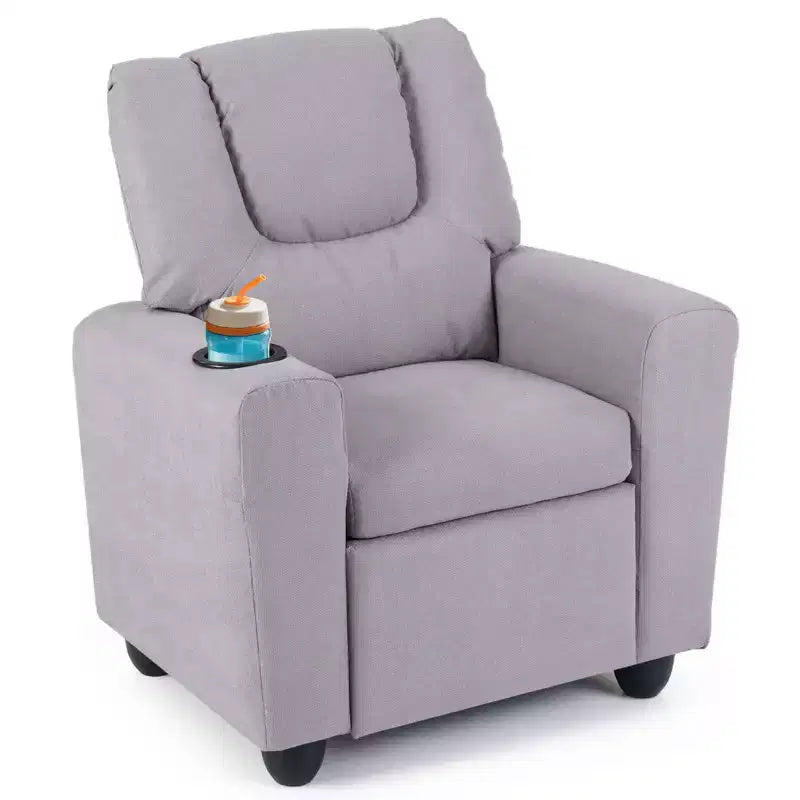 Fauteuil inclinable pour enfants Costway avec porte-gobelet, dossier et repose-pieds réglables pour garçons et filles Rose+Blanc/Multicolore/Zèbre/Camouflage/Marron/Gris/Rose