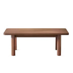 MAYEERTY 63 Table à manger de ferme marron, table de cuisine rectangulaire facile à monter pour 4 à 6 personnes