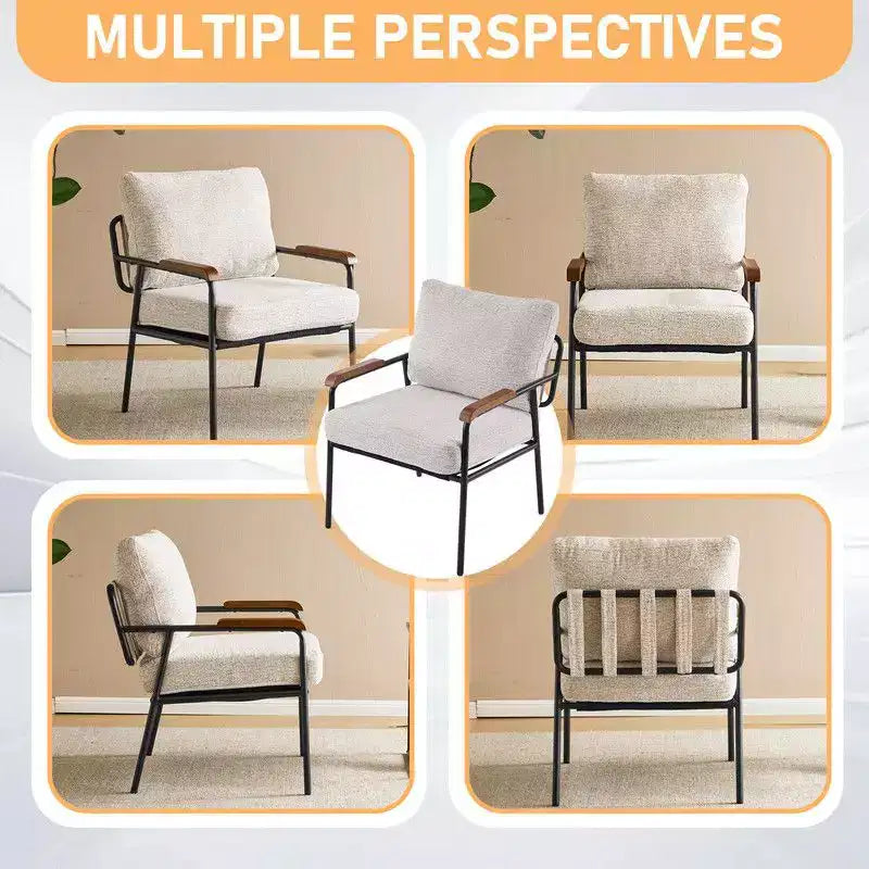 Karl Home 2 fauteuils d'appoint modernes pour le salon