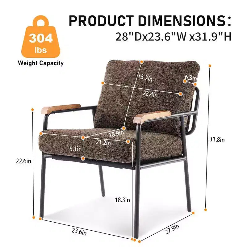 Karl Home 2 fauteuils d'appoint modernes pour le salon