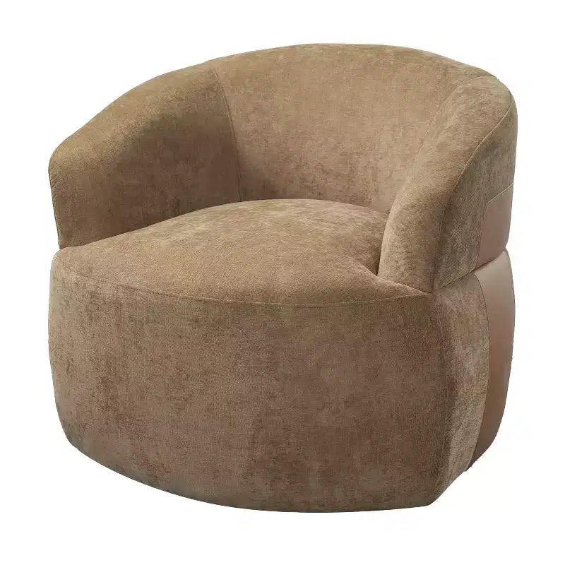 Christopher Knight Home Anuei Lot de 2 chaises pivotantes à 360° modernes en bois avec revêtement en tissu bouclette, pieds en métal et accents en similicuir