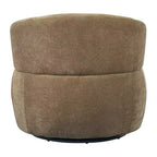 Christopher Knight Home Anuei Lot de 2 chaises pivotantes à 360° modernes en bois avec revêtement en tissu bouclette, pieds en métal et accents en similicuir