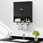Meuble de salle de bain mural Dcolora avec porte-serviettes et étagère réglable